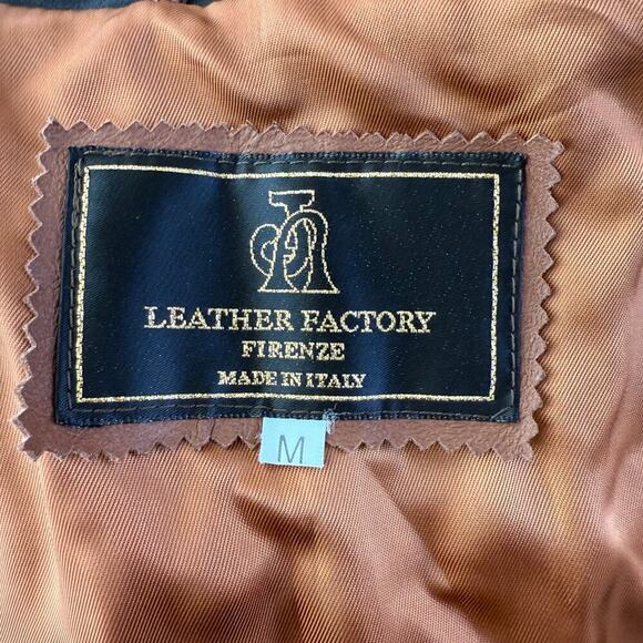 Leather Factory Firenze Made in Italy Lightweight Leather Jacket Woman's M -K184 - Picture 4 of 6